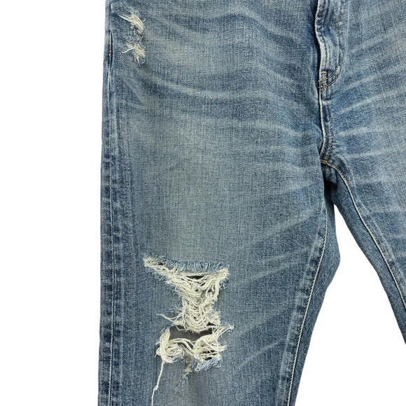 Moussy Vintage Carter Friend Jeans Blue Distressed High Rise Relaxed Jeans 27 - Picture 7 of 16